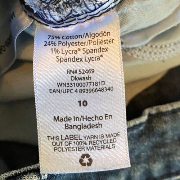 Wonder Nation Lot of 2 Straight Dark Wash Jeans Boys Size 10 - Picture 7 of 7